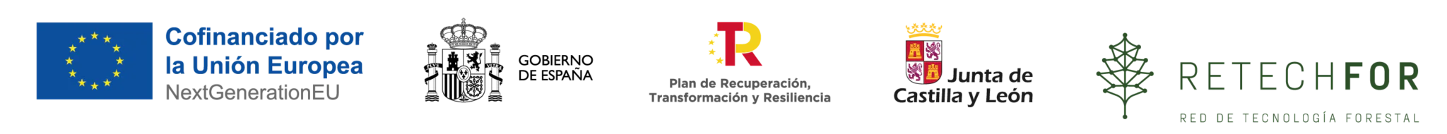 Cofinanciado por la Unión Europea NextGenerationEU · Gobierno de España · Plan de Recuperación, Transformación y Resiliencia · Junta de Castilla y León · RETECHFOR
